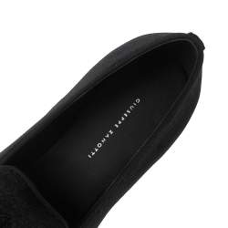 Pre Owned Giuseppe Zanotti  Black  Velvet Slip On Loafers Size 44