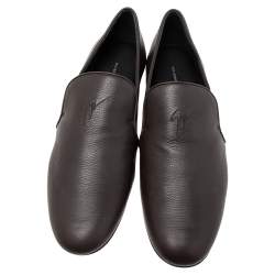 Giuseppe Zanotti Brown Leather Loafers Size 44