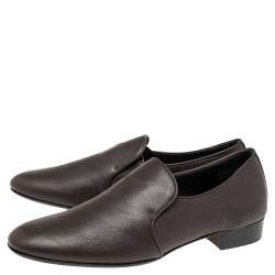 Giuseppe Zanotti Brown Leather Loafers Size 44