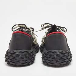 Giuseppe Zanotti Black Mesh and Leather Urchin Low Top Sneakers Size 43 