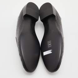 Giuseppe Zanotti Black Cros Embossed Leather Smoking Slippers Size 41