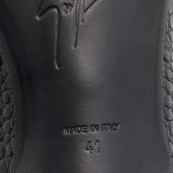 Giuseppe Zanotti Black Cros Embossed Leather Smoking Slippers Size 41