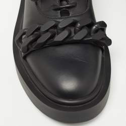 Giuseppe Zanotti Black Leather Chain Trim Adric Oxfords Size 39