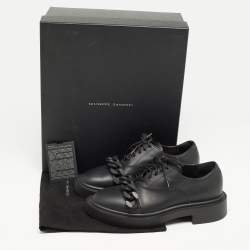 Giuseppe Zanotti Black Leather Chain Trim Adric Oxfords Size 39