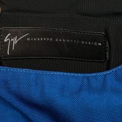 Pre Owned Giuseppe Zanotti Blue/Black Nylon Flap Backpack
