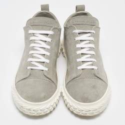 مملوكة مسبقًا Giuseppe Zanotti Grey Suede Eco blabber Low Top Sneakers Size 45