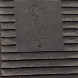 Pre Owned Giuseppe Zanotti Metallic Croc Embossed Leather High Top Sneakers Size 45