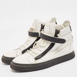 Giuseppe Zanotti White Leather High Top Sneakers Size 46
