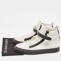 Giuseppe Zanotti White Leather High Top Sneakers Size 46