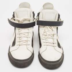 Giuseppe Zanotti White Leather High Top Sneakers Size 46