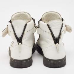 Giuseppe Zanotti White Leather High Top Sneakers Size 46