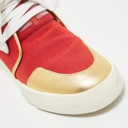 Giuseppe Zanotti Red/Gold Leather Foxy London High Top Sneakers Size 44