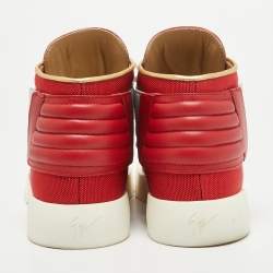 Giuseppe Zanotti Red/Gold Leather Foxy London High Top Sneakers Size 44