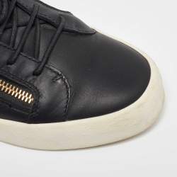 Giuseppe Zanotti Black Leather Wings High Top Sneakers 43
