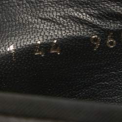 Pre Owned Giuseppe Zanotti Black Leather Shark Tooth Smoking Slippers Size 44