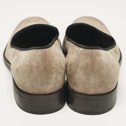 Giuseppe Zanotti Grey Suede Slip on Smoking Slippers Size 45