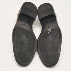 Giuseppe Zanotti Grey Suede Slip on Smoking Slippers Size 45