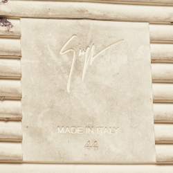 مملوكة مسبقًا Giuseppe Zanotti Black Leather Double Zip Sneakers Size 44