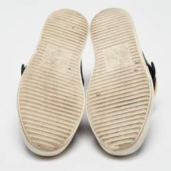 مملوكة مسبقًا Giuseppe Zanotti Black Leather Double Zip Sneakers Size 44