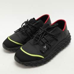 Giuseppe Zanotti Black Mesh and Rubber Urchin Low Top Sneakers Size 42