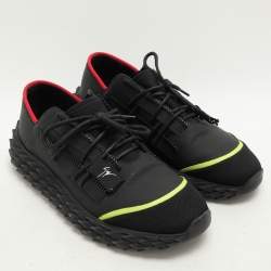 Giuseppe Zanotti Black Mesh and Rubber Urchin Low Top Sneakers Size 42