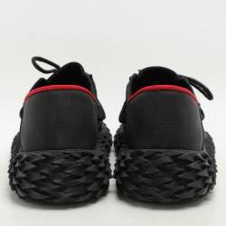 Giuseppe Zanotti Black Mesh and Rubber Urchin Low Top Sneakers Size 42