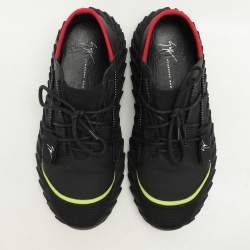 Giuseppe Zanotti Black Mesh and Rubber Urchin Low Top Sneakers Size 42