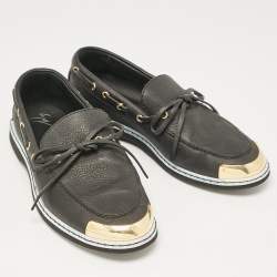 Giuseppe Zanotti Black Leather Bow Slip On Sneakers Size 42