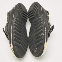 Giuseppe Zanotti Black Leather Bow Slip On Sneakers Size 42