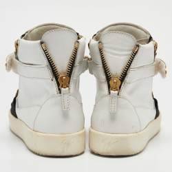 مملوكة مسبقًا Giuseppe Zanotti White Leather High Top Sneakers Size 39