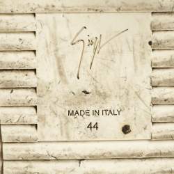 مملوكة مسبقًا Giuseppe Zanotti Red Leather Double Velcro Strap High Top Sneakers Size 44