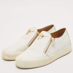 Giuseppe Zanotti White Leather Eve Slip On Sneakers Size 41