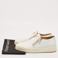 Giuseppe Zanotti White Leather Eve Slip On Sneakers Size 41