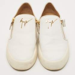 Giuseppe Zanotti White Leather Eve Slip On Sneakers Size 41