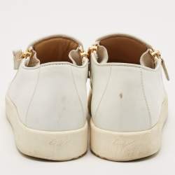 Giuseppe Zanotti White Leather Eve Slip On Sneakers Size 41