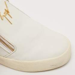 Giuseppe Zanotti White Leather Eve Slip On Sneakers Size 41