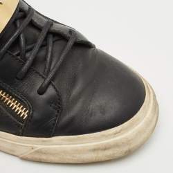 Giuseppe Zanotti Black Leather Low Top Sneakers Size 41