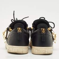 Giuseppe Zanotti Black Leather Low Top Sneakers Size 41