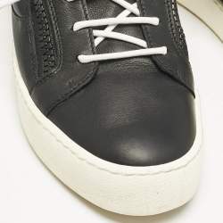 Giuseppe Zanotti Black Leather Frankie Sneakers Size 42.5