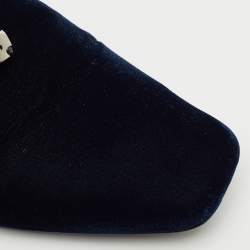 Giuseppe Zanotti Blue Suede Dice  Charm Slip-On Loafers Size 45