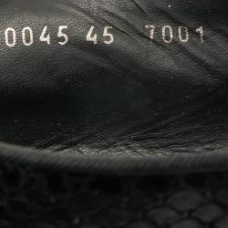 Giuseppe Zanotti Black Snakeskin Embossed Leather Smoking Slippers Size 45
