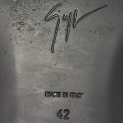 Pre Owned Giuseppe Zanotti Brown Croc Embossed Leather Flat Slides Size 42