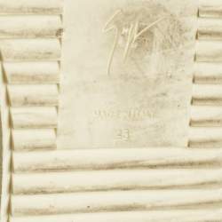 Pre Owned Giuseppe Zanotti White Leather Coby High Top Sneakers Size 43