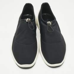 Pre Owned Giuseppe Zanotti Black Neoprene Light Jump Slip On Sneakers Size 41.5