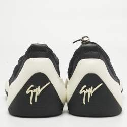 Pre Owned Giuseppe Zanotti Black Neoprene Light Jump Slip On Sneakers Size 41.5