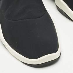 Pre Owned Giuseppe Zanotti Black Neoprene Light Jump Slip On Sneakers Size 41.5