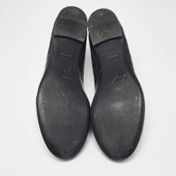 Pre Owned Giuseppe Zanotti Black Croc Embossed Leather Seymour Smoking Slippers Size 42