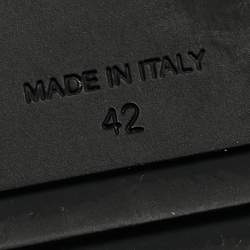 مملوكة مسبقًا Giuseppe Zanotti London Size 42 Black/Gold Python Embossed Leather Lace Up Sneakers