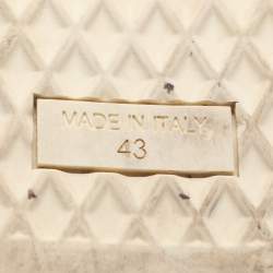 Pre Owned حذاء رياضي جوسيبي زانوتي كوبي مرتفع من أعلى جلد أبيض منقوش مثل جلد التمساح مقاس 43