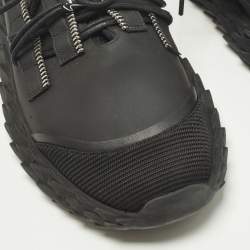 مملوكة مسبقًا Giuseppe Zanotti Urchin Size 44.5 Black Leather Lace Up Sneakers